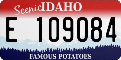 ID license plate E109084