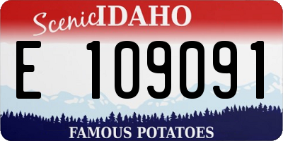 ID license plate E109091