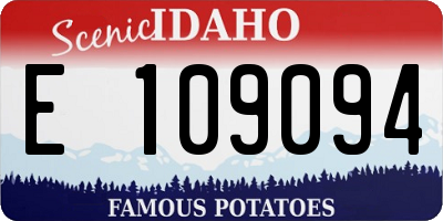 ID license plate E109094