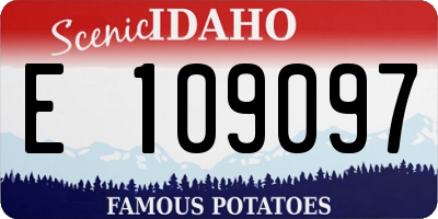 ID license plate E109097