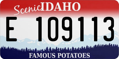 ID license plate E109113
