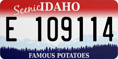 ID license plate E109114