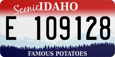 ID license plate E109128