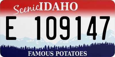 ID license plate E109147