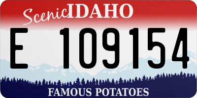 ID license plate E109154