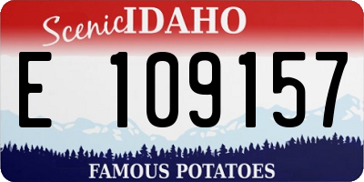ID license plate E109157