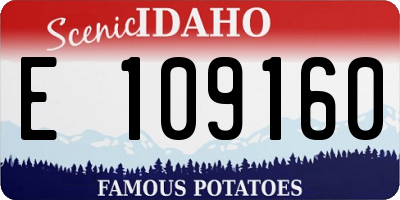 ID license plate E109160