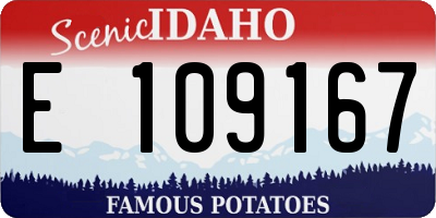 ID license plate E109167