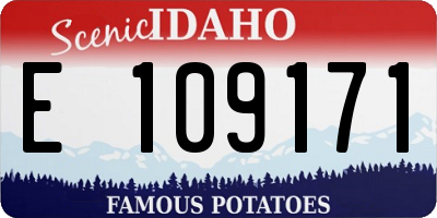 ID license plate E109171
