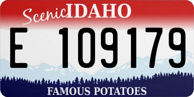 ID license plate E109179