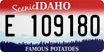 ID license plate E109180