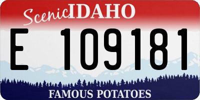 ID license plate E109181