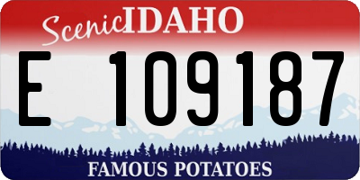 ID license plate E109187