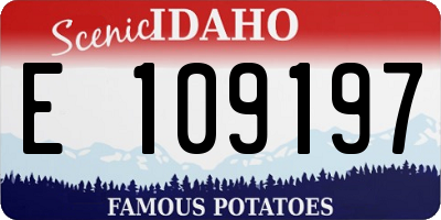 ID license plate E109197