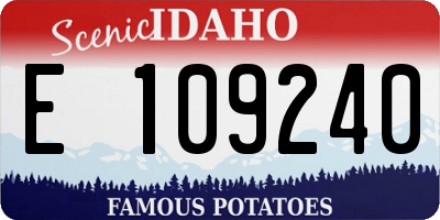 ID license plate E109240