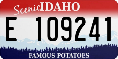 ID license plate E109241