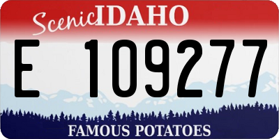 ID license plate E109277