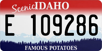 ID license plate E109286