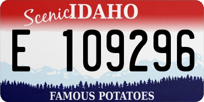 ID license plate E109296