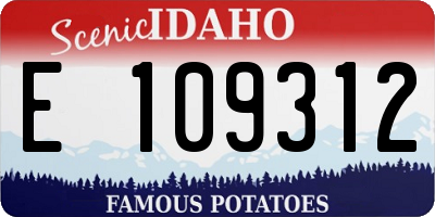 ID license plate E109312
