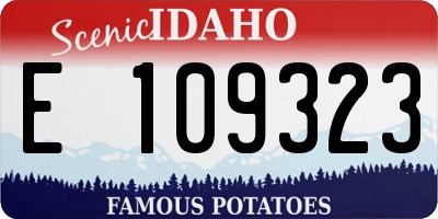 ID license plate E109323