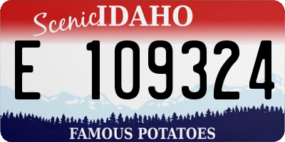 ID license plate E109324
