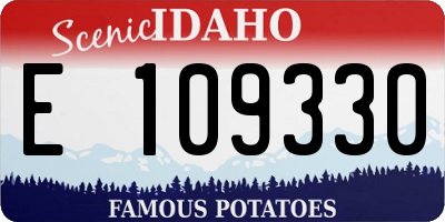 ID license plate E109330