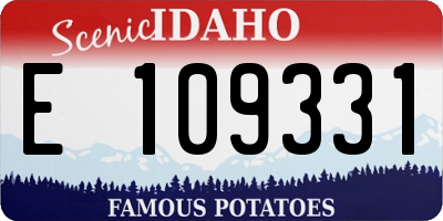 ID license plate E109331