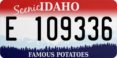 ID license plate E109336