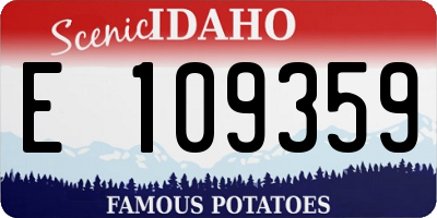ID license plate E109359