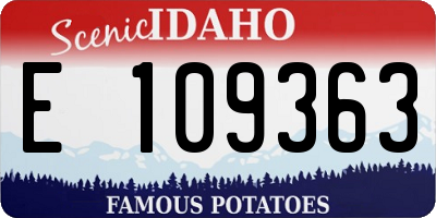 ID license plate E109363