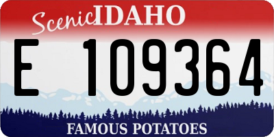 ID license plate E109364