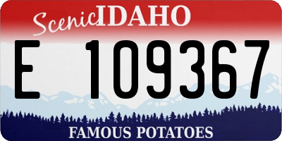 ID license plate E109367
