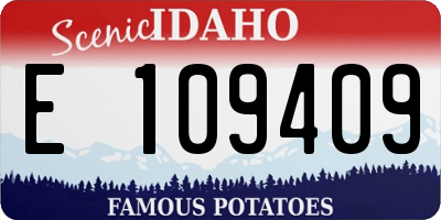 ID license plate E109409