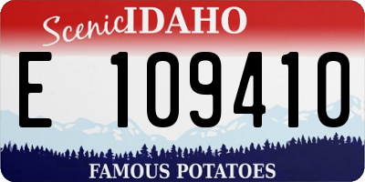 ID license plate E109410