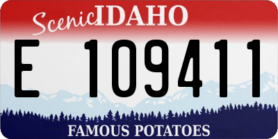 ID license plate E109411