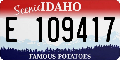 ID license plate E109417