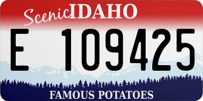 ID license plate E109425