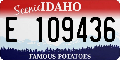 ID license plate E109436