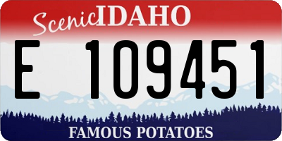 ID license plate E109451