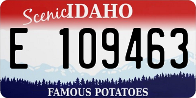 ID license plate E109463