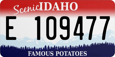 ID license plate E109477