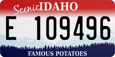 ID license plate E109496