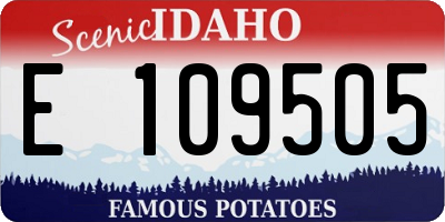 ID license plate E109505