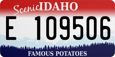 ID license plate E109506