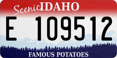ID license plate E109512