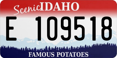 ID license plate E109518