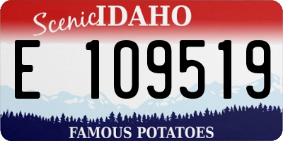 ID license plate E109519