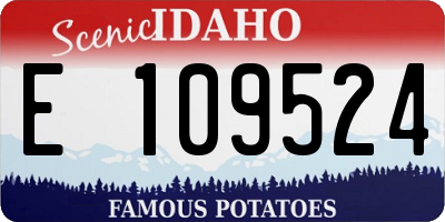 ID license plate E109524
