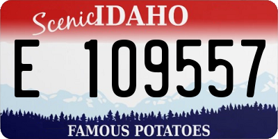 ID license plate E109557